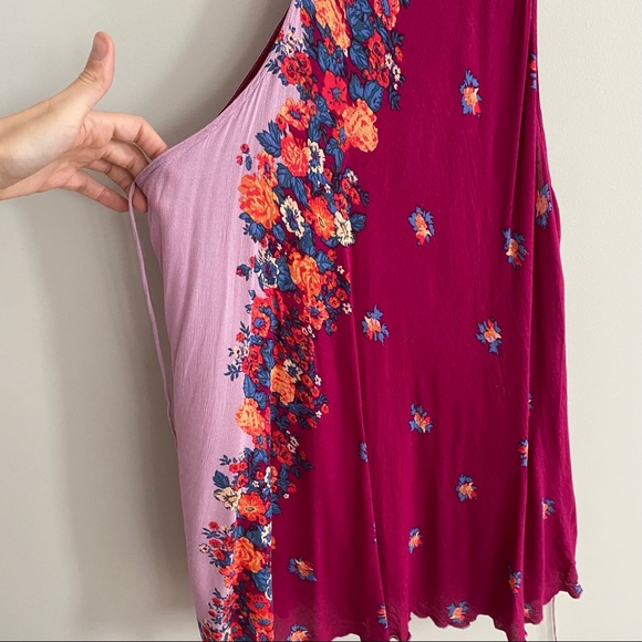 Free People Its a Cinch Print Slip Dress Floral Size Small - Picture 8 of 9